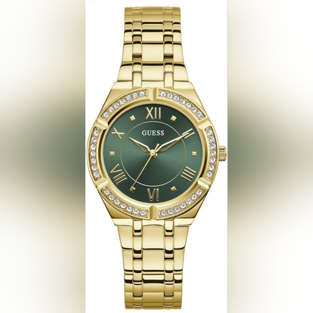 Guess Women's Cosmo Green Dial Quartz Watch, Model Gw0033l8.